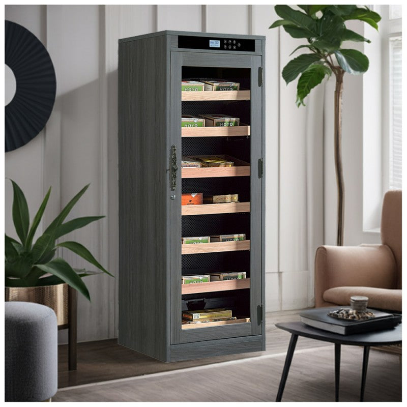 2000 Cigar Count Custom Finish Electric Cigar Humidor Cabinet – Remington Lite Series.