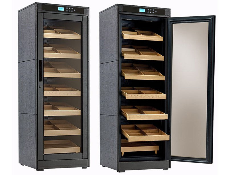2000 Cigar Count Black Electric Cigar Humidor Cabinet – Remington Lite Series.