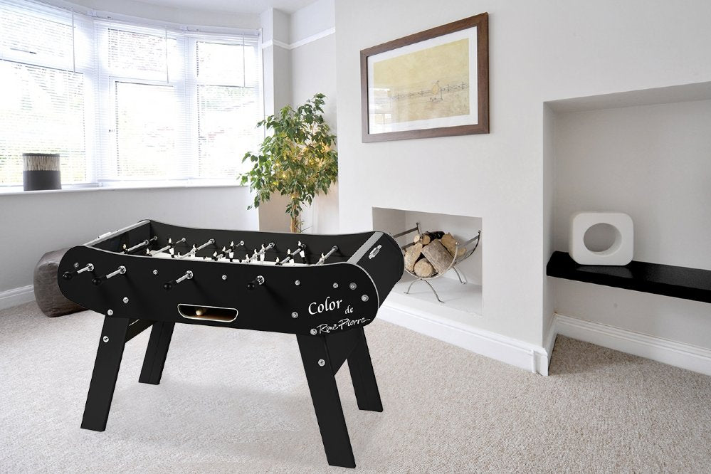 Deluxe Black Foosball Table by René Pierre