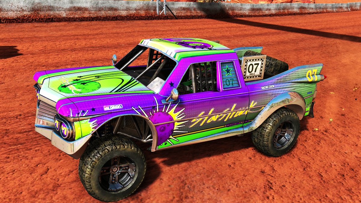 Nitro Trucks Arcade Machine – Monster Truck Racing Game | 1-8 Player Linked Cabinets | 43&quot; HD Display | Force Feedback Steering | Raw Thrills Off-Road Arcade.