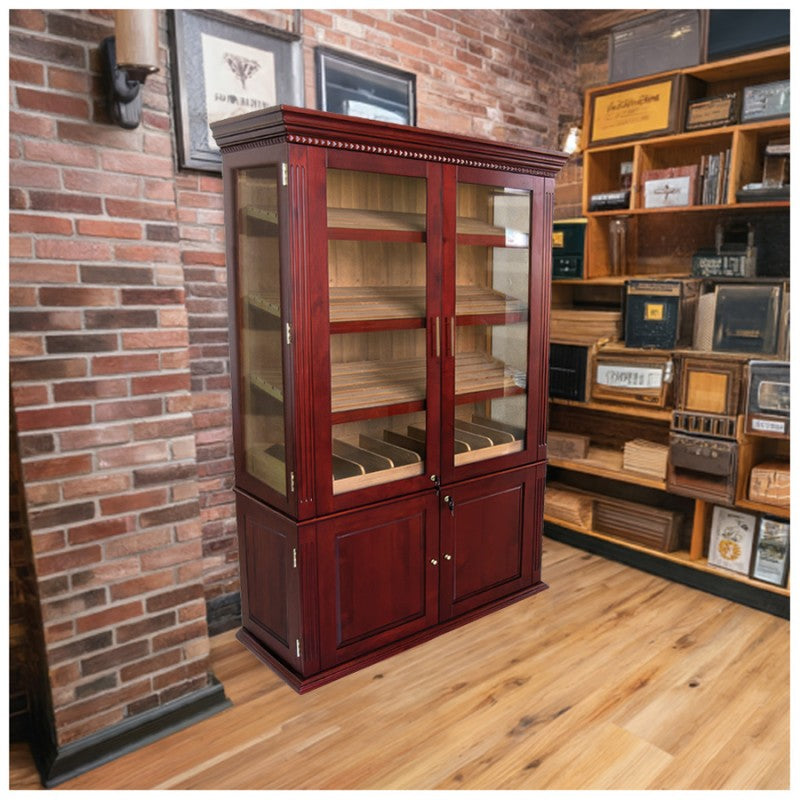 4000 Cigar Count Cherry Glass Display Cigar Cabinet – Saint Regis.