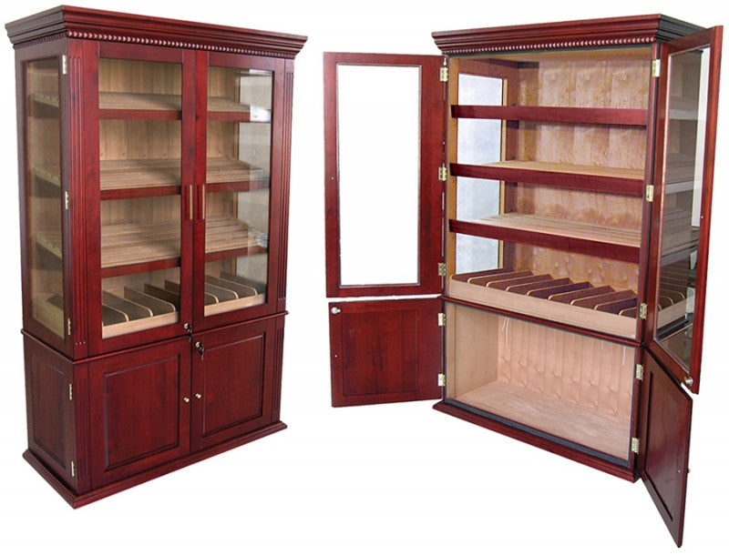 4000 Cigar Count Cherry Glass Display Cigar Cabinet – Saint Regis.