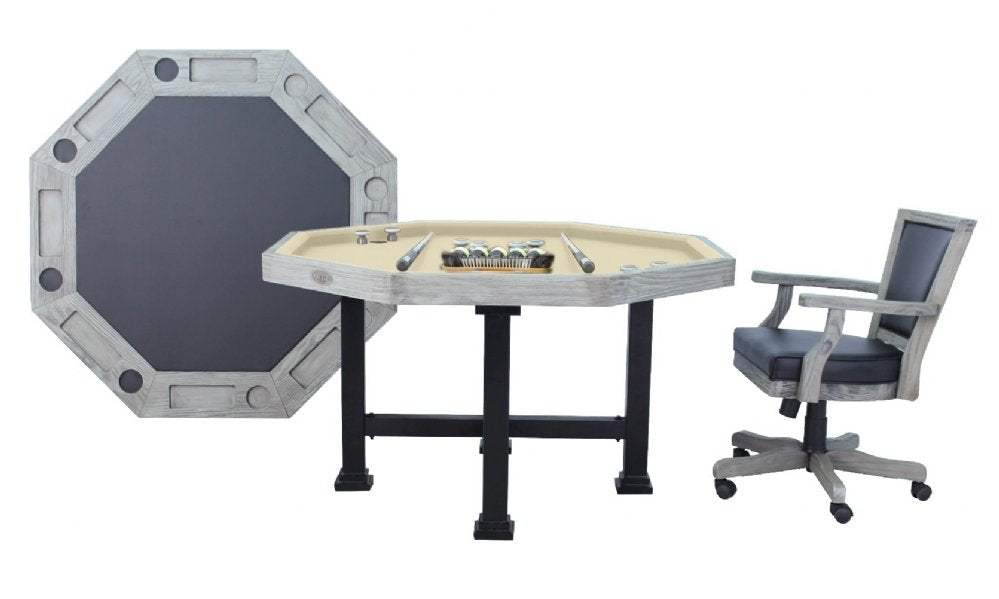 "The Urban" 3 in 1 Table - Octagon 48" w/Bumper Pool with SLATE bed.