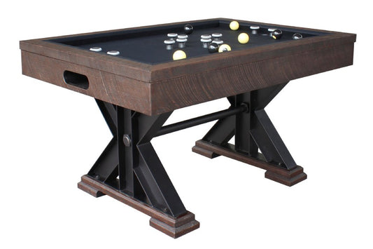 "The Weathered" Rectangular SLATE Bumper Pool Table w/Optional Card & Dining Top