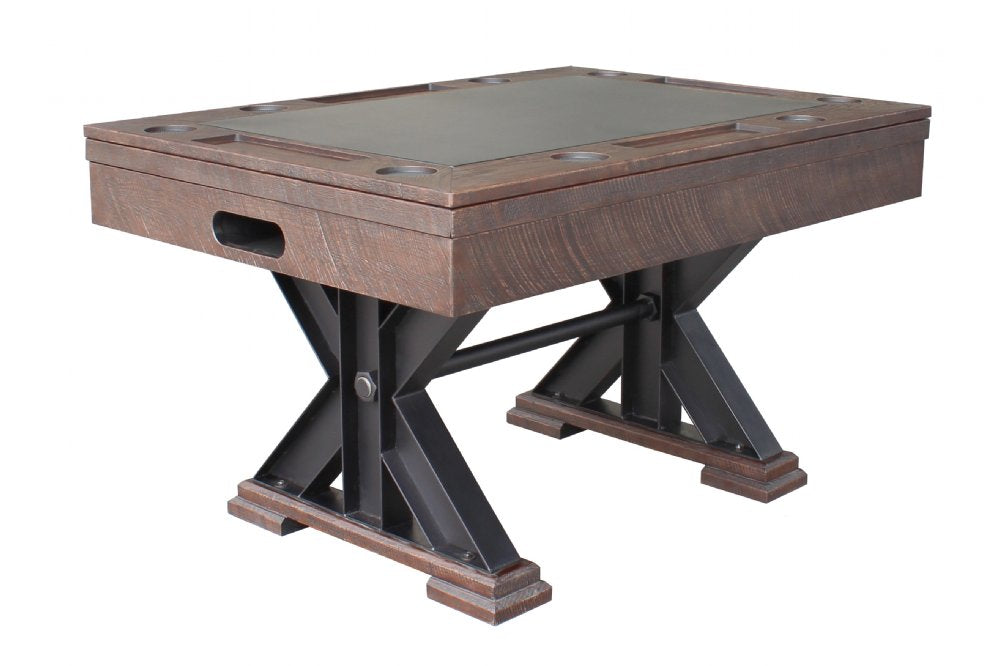 "The Weathered" Rectangular SLATE Bumper Pool Table w/Optional Card & Dining Top