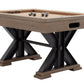 "The Weathered" Rectangular SLATE Bumper Pool Table w/Optional Card & Dining Top