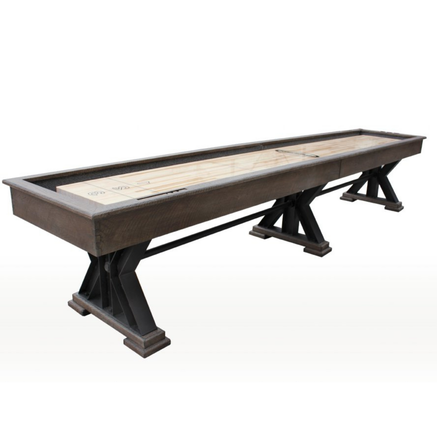 "The Weathered" Shuffleboard Table by Berner Billiards, 12ft, 14ft, 16ft, 18ft, 20ft, 22ft - Planet Game Rooms