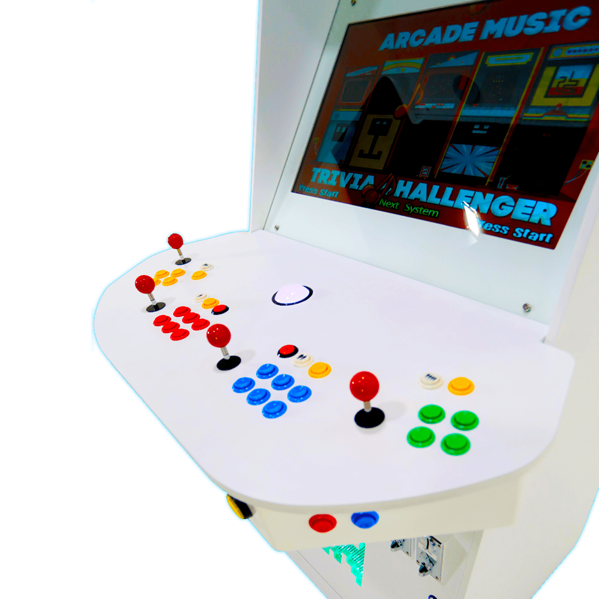 Arcade Machine for Home | 4 Player White Arcade Game Cabinet 7000+ Games 32" LCD by Game Room City - Arcade