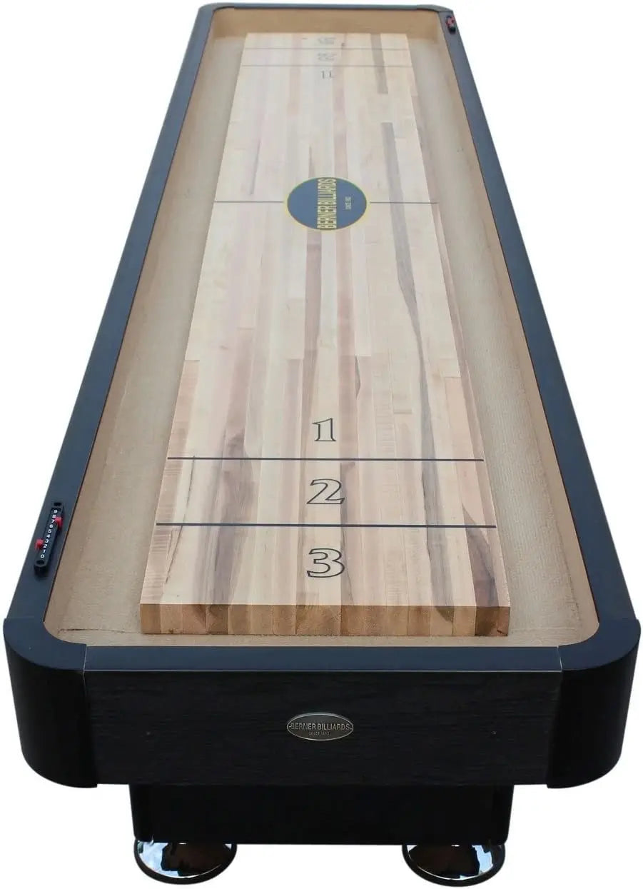 "The Standard" 9 Foot Shuffleboard Table by Berner Billiards in Cherry, Espresso or Black.