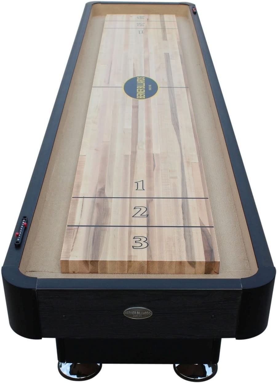 "The Standard" 12 Foot Shuffleboard Table by Berner Billiards in Cherry, Espresso or Black - Planet Game Rooms