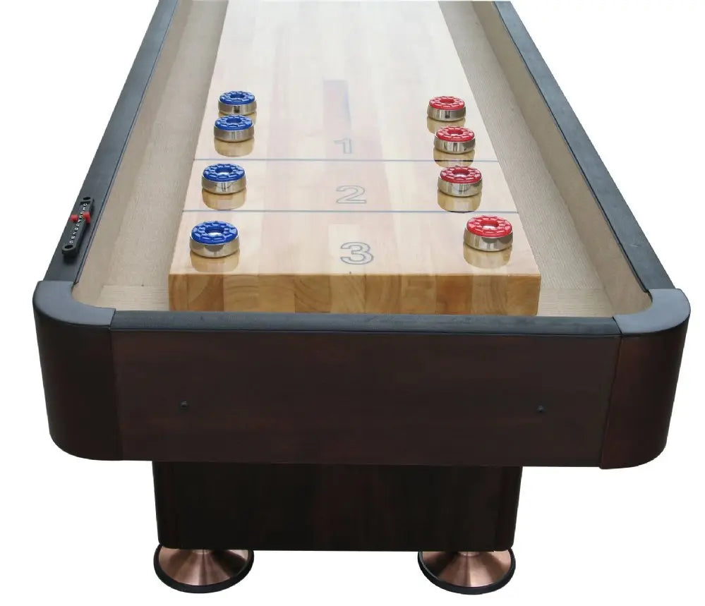 "The Standard" 16 Foot Shuffleboard Table by Berner Billiards in Espresso or Black.