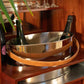 Authentic Models Mahogany Champagne Luggage Bar