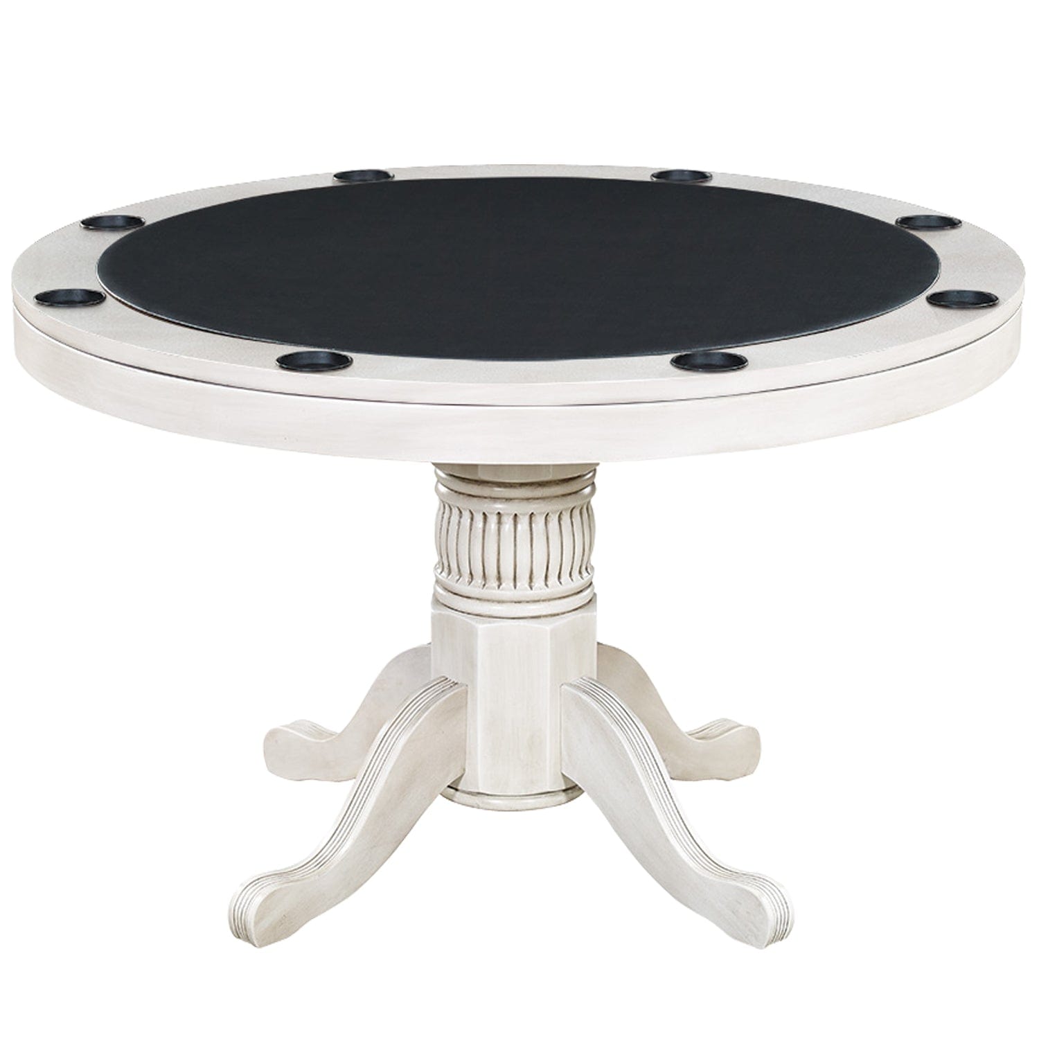 RAM Game Room - 48" Game Table w/ Dining Top - Antique White.
