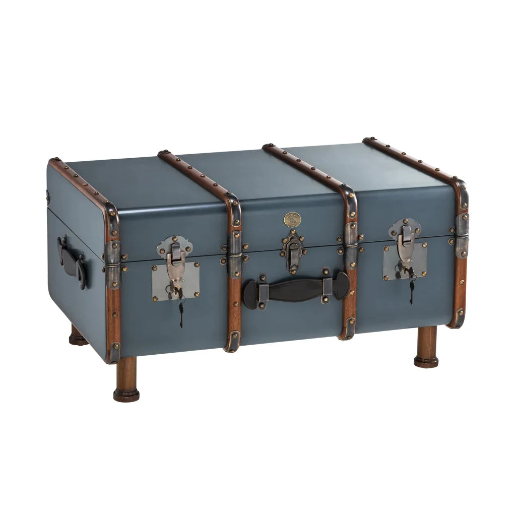 Stateroom Trunk Coffee Table by Authentic Models, Black.
