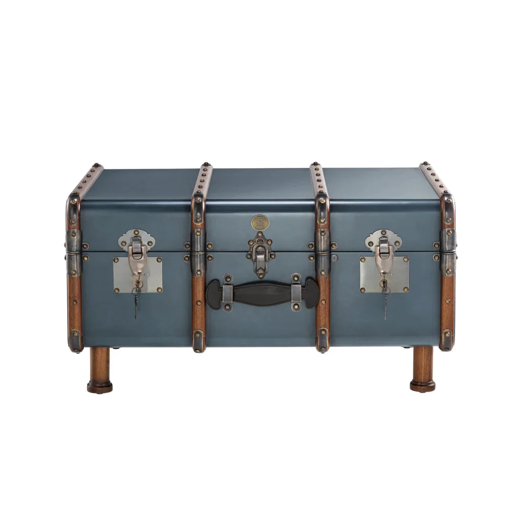 Stateroom Trunk Coffee Table by Authentic Models, Black.