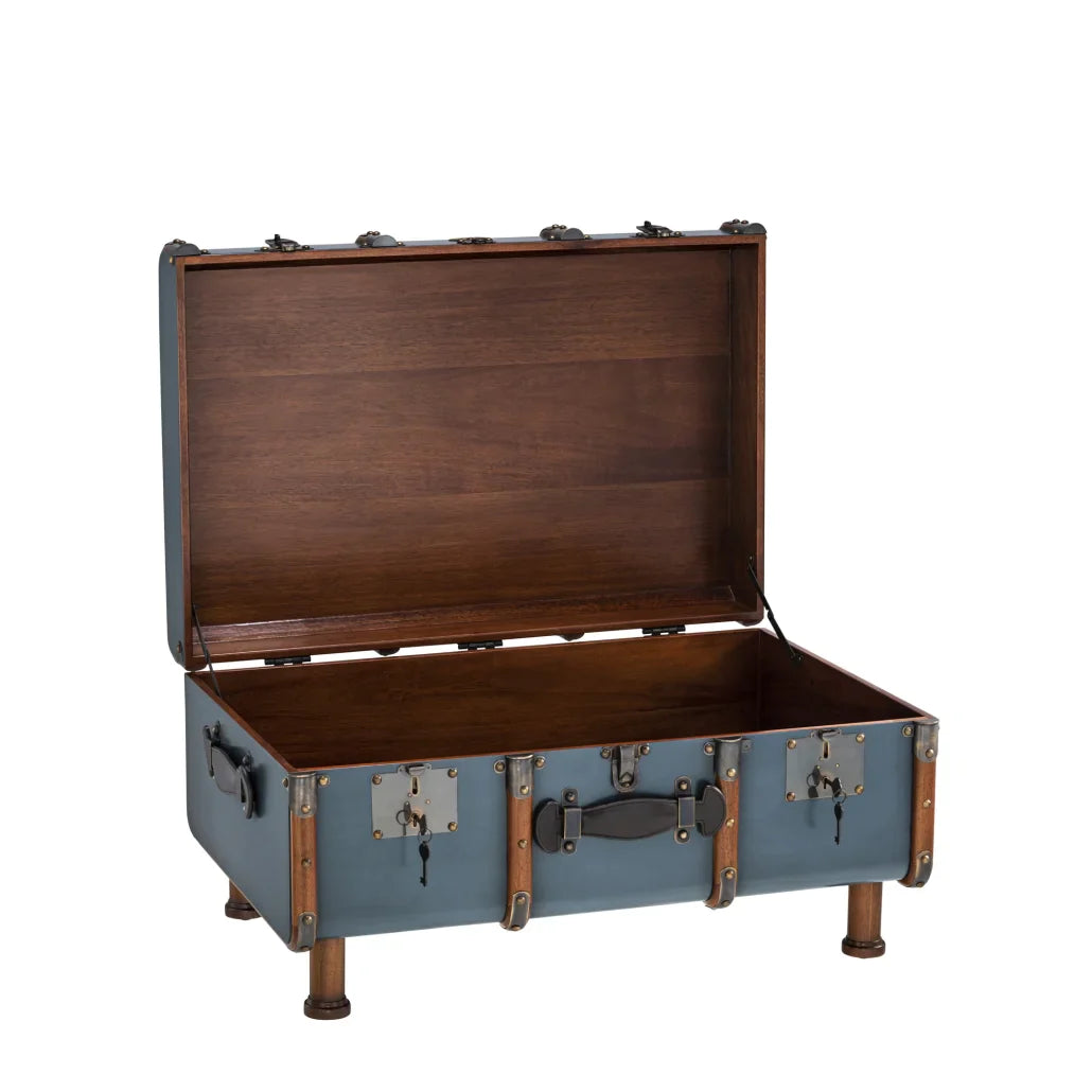 Stateroom Trunk Coffee Table by Authentic Models, Black.