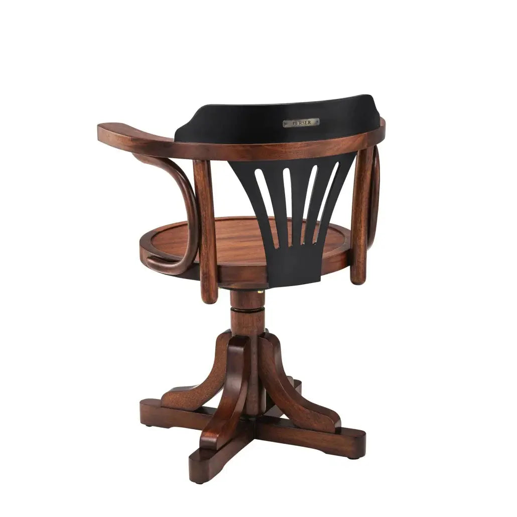 Purser&#39;s Hardwood Desk Chair by Authentic Models, Honey.