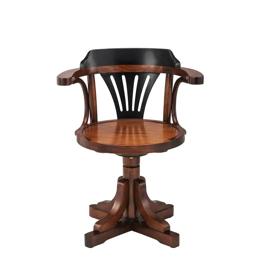 Purser&#39;s Hardwood Desk Chair by Authentic Models, Honey.
