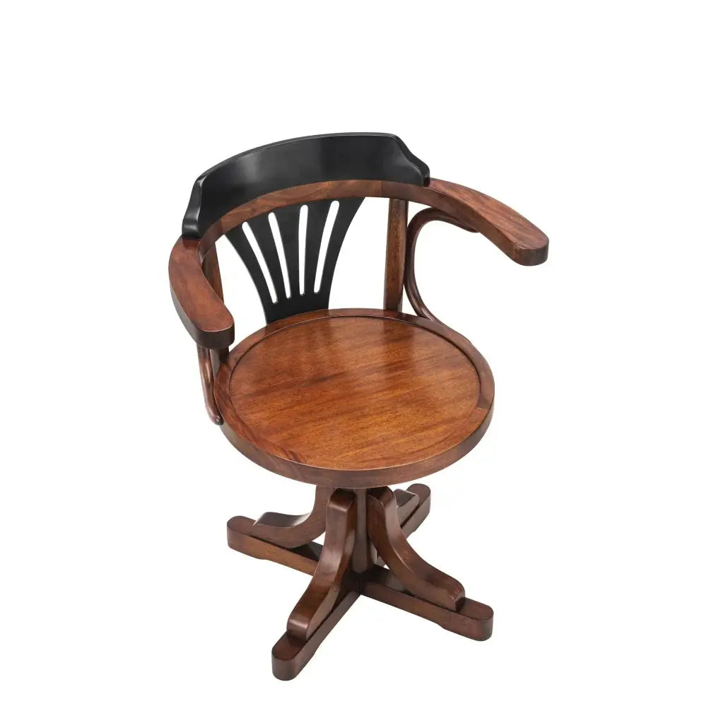 Purser&#39;s Hardwood Desk Chair by Authentic Models, Honey.