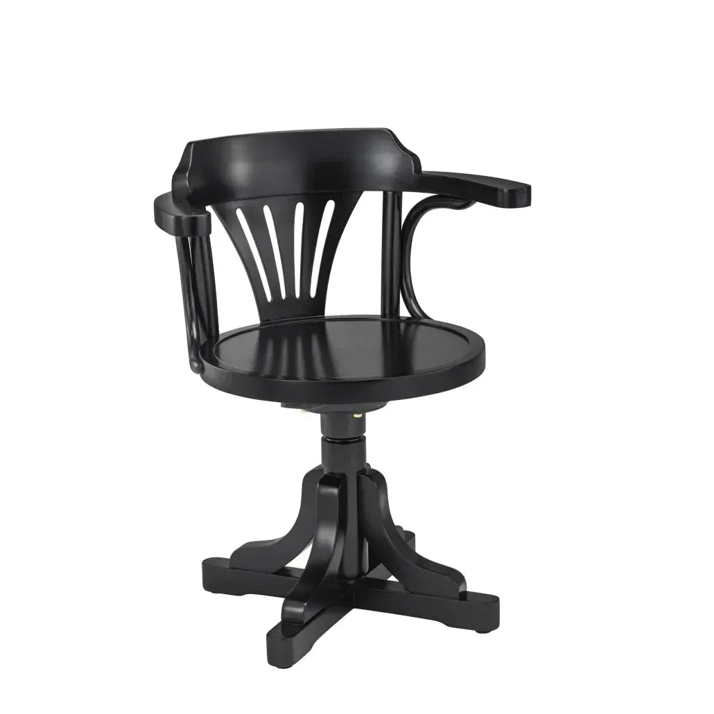 Purser's Hardwood Desk Chair by Authentic Models, Black.