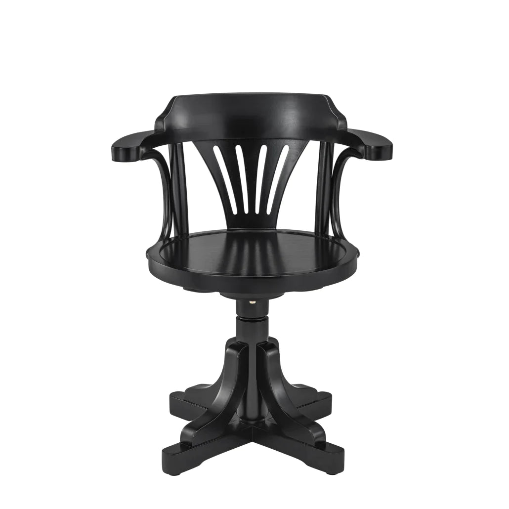 Purser's Hardwood Desk Chair by Authentic Models, Black