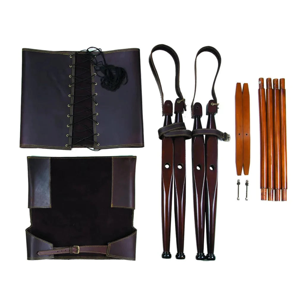 Authentic Models Bridle Leather Campaign Chair.