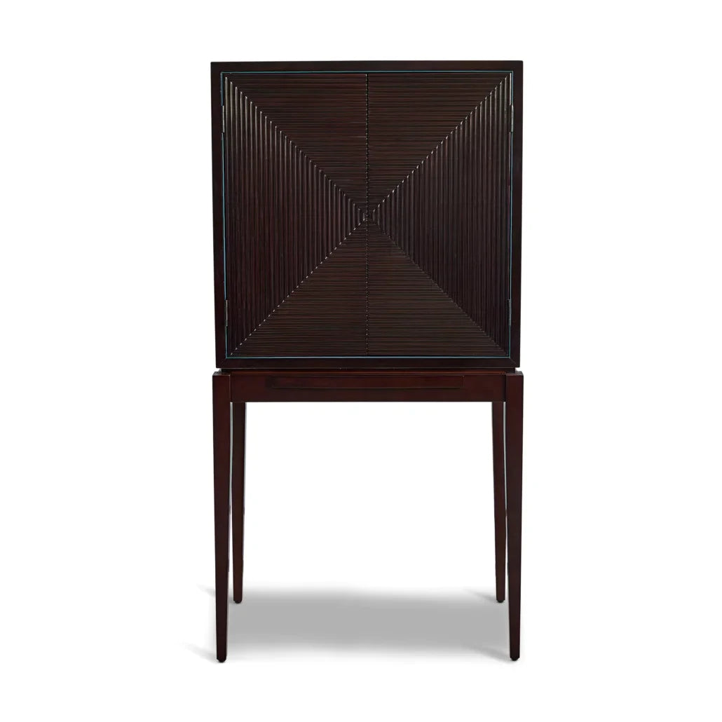 Art Deco Liquor Bar Cabinet by Authentic Models, Brown