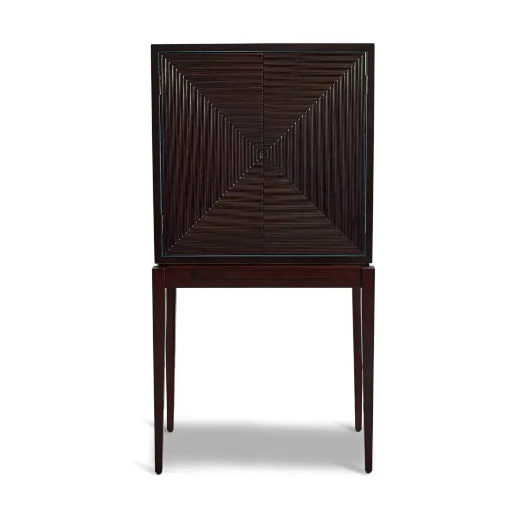 Art Deco Liquor Bar Cabinet by Authentic Models, Brown.