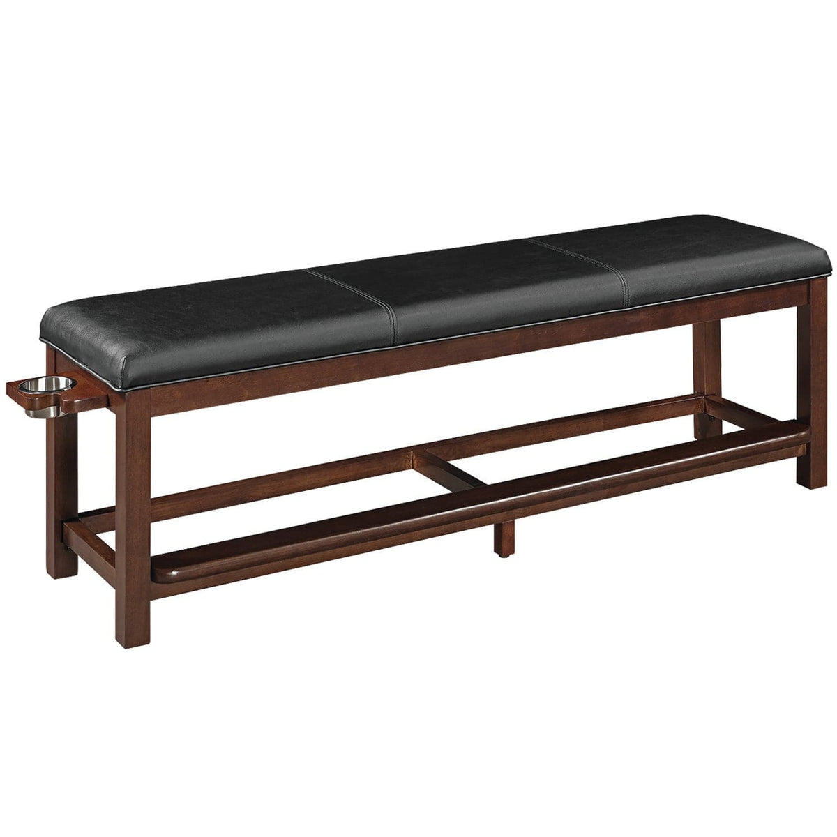 RAM Game Room Spectator Storage Bench w/ Drink Holder - Cappuccino.