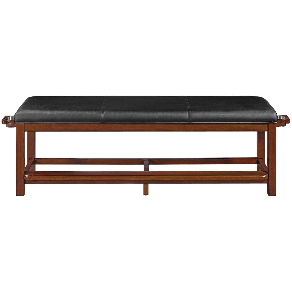 RAM Game Room Spectator Storage Bench w/ Drink Holder - Chestnut.