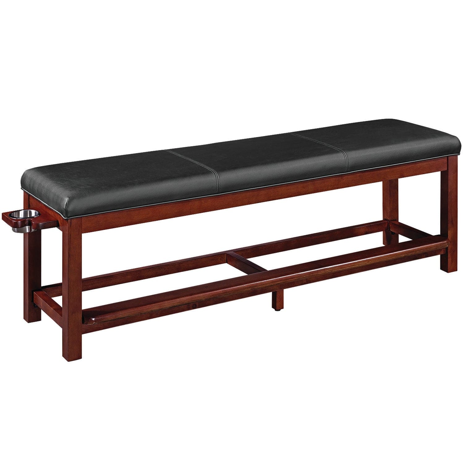 RAM Game Room Spectator Storage Bench w/ Drink Holder - English Tudor.