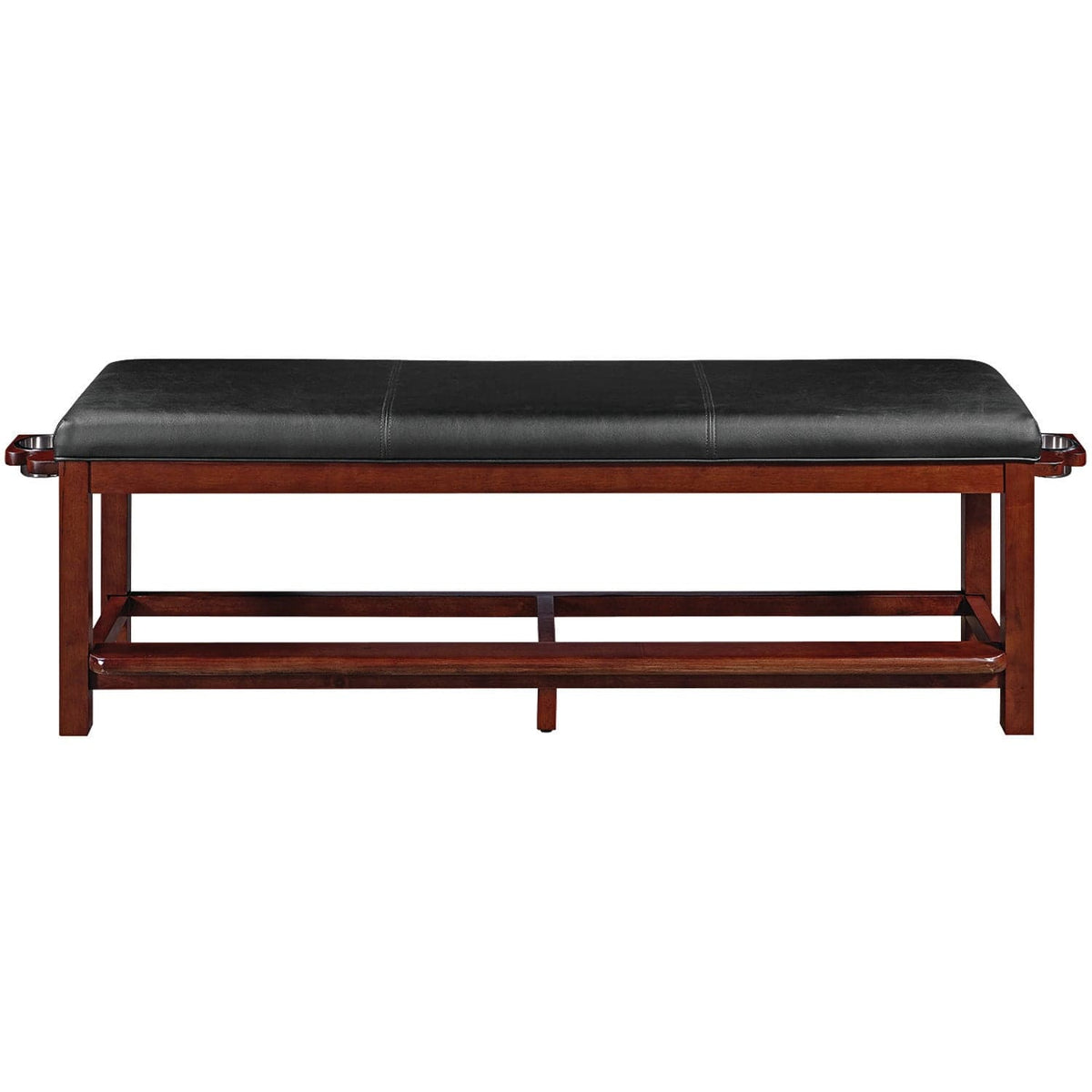 RAM Game Room Spectator Storage Bench w/ Drink Holder - English Tudor.