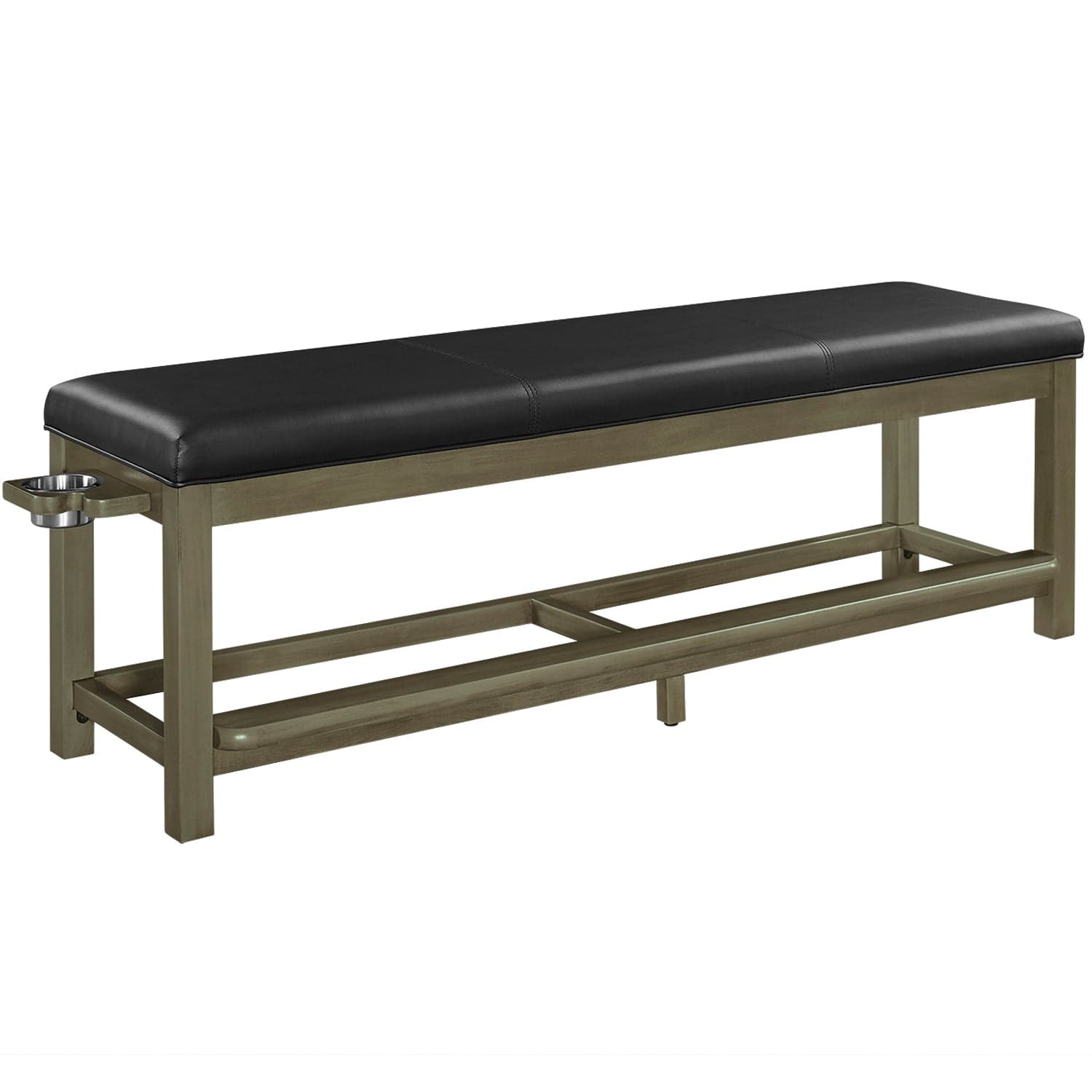 RAM Game Room Spectator Storage Bench w/ Drink Holder - Slate.