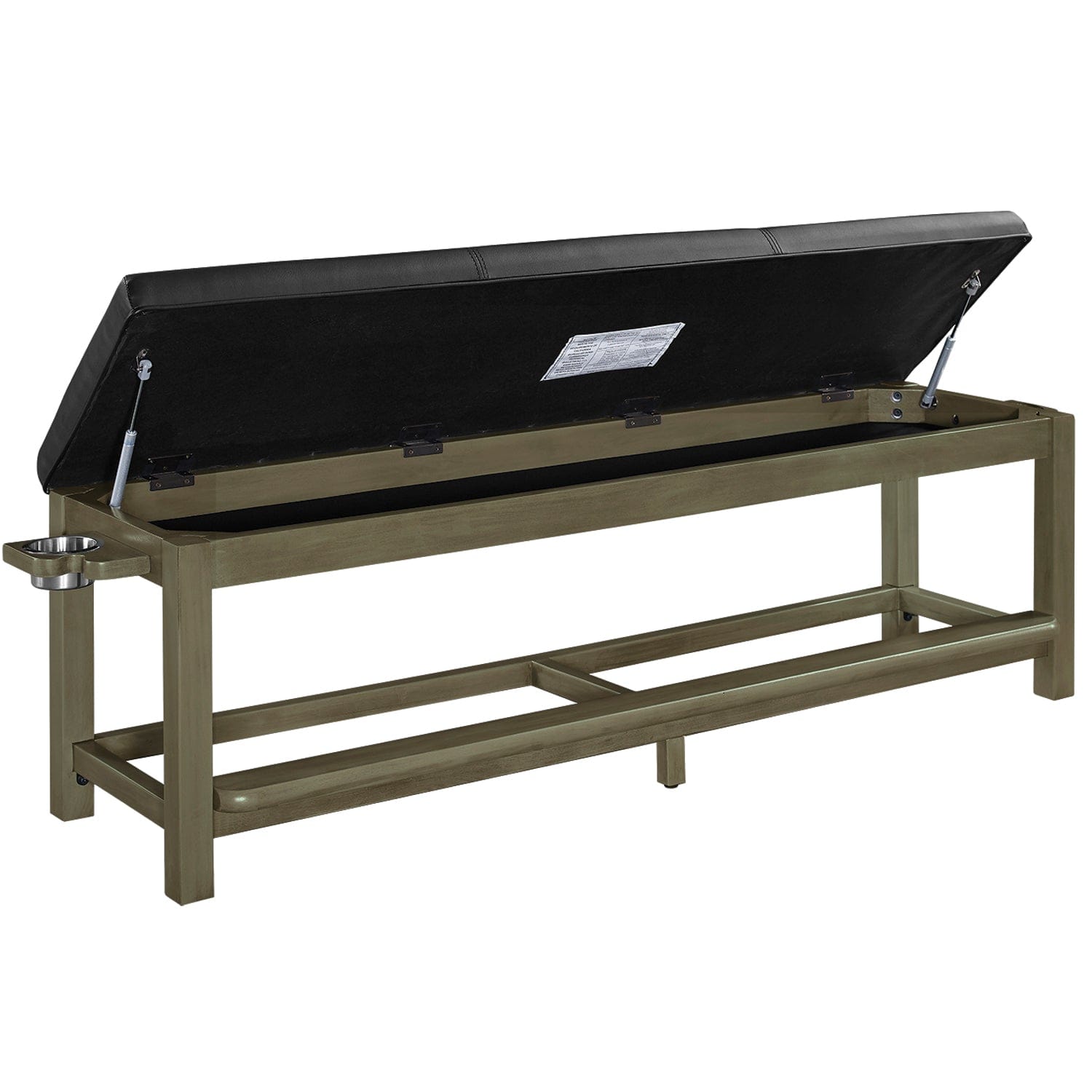 RAM Game Room Spectator Storage Bench w/ Drink Holder - Slate.