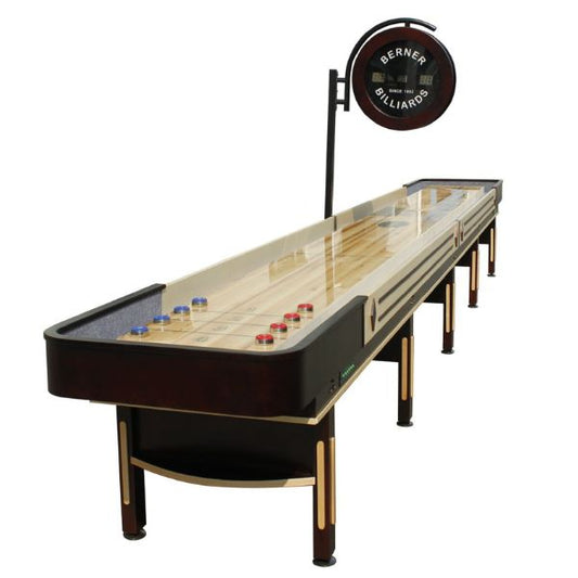 "The Pro" Shuffleboard Table with Electronic Scoring by Berner Billiards, 12ft, 14ft, 16ft, 18ft, 22ft - Planet Game Rooms