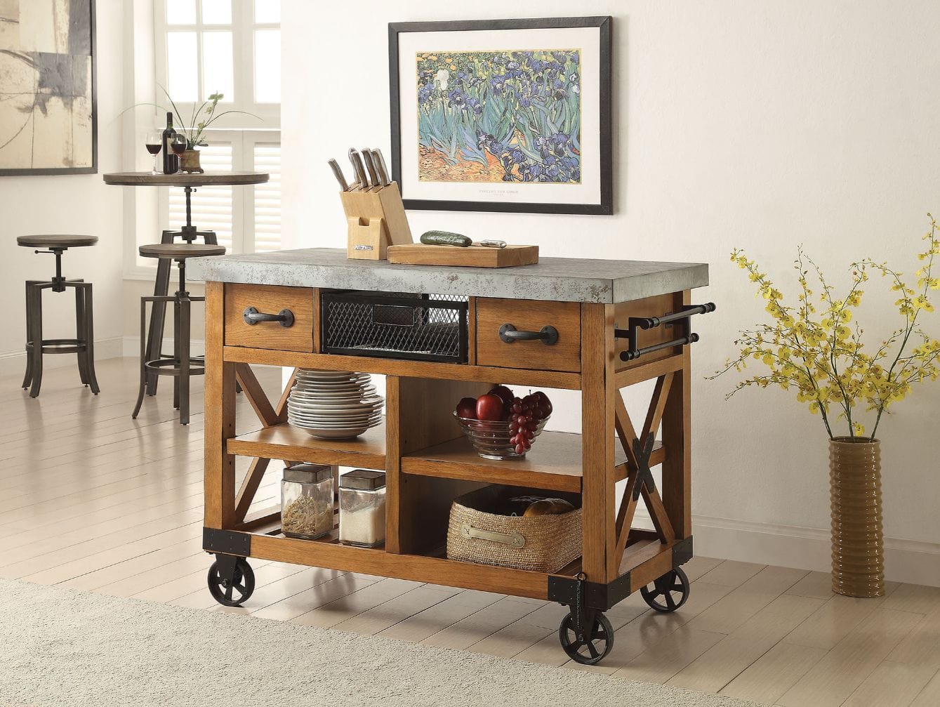 ACME Kitchen Islands ACME Kailey Kitchen Cart 98182