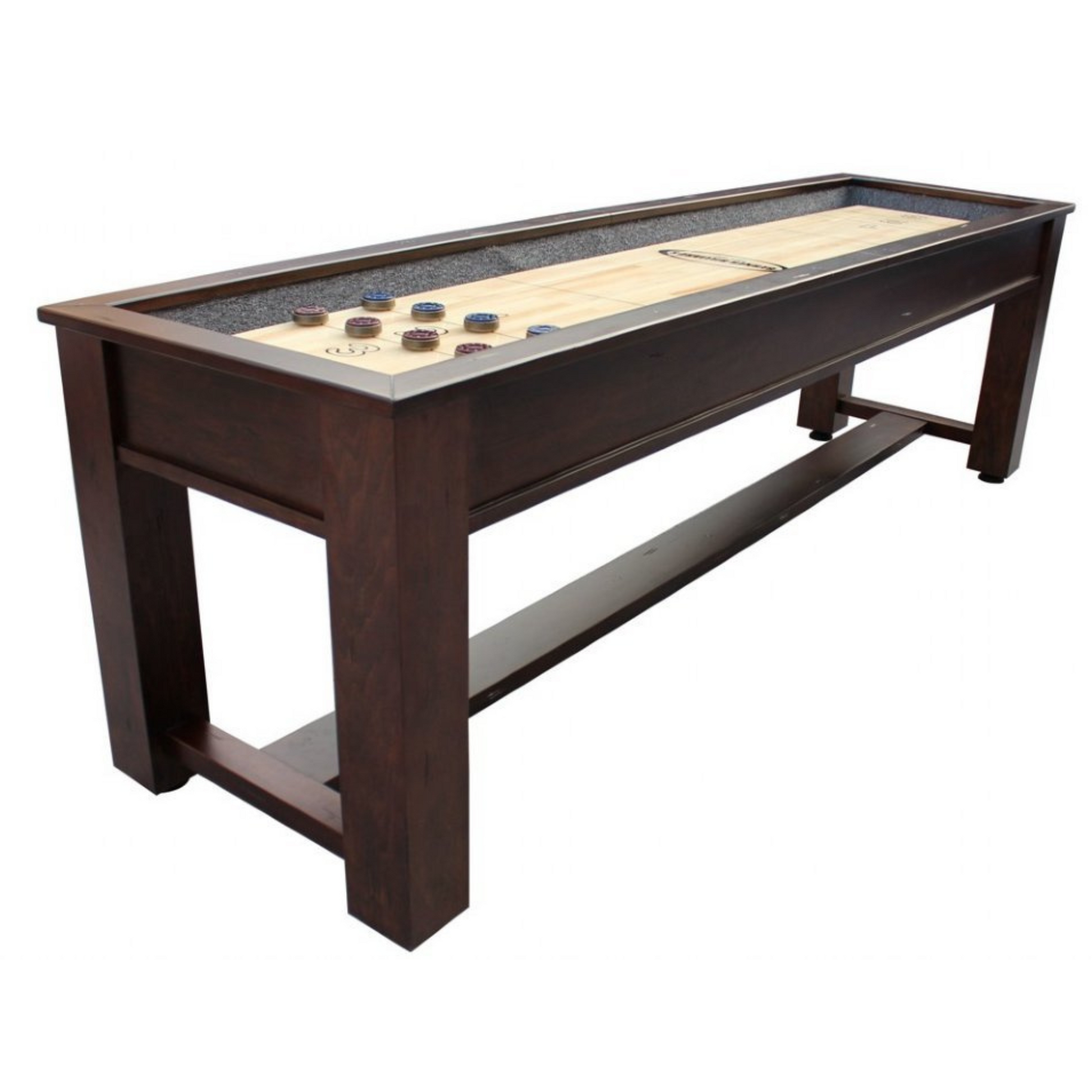 "The Rustic" Shuffleboard Table by Berner Billiards in Walnut - Planet Game Rooms