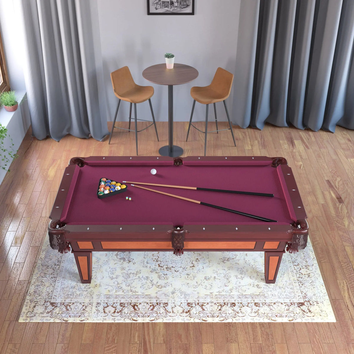 Fat Cat Reno 7.5 ft Diamond Billiard Table with Accessories.