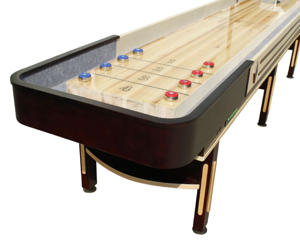 "The Pro" Shuffleboard Table with Electronic Scoring by Berner Billiards, 12ft, 14ft, 16ft, 18ft, 22ft - Planet Game Rooms