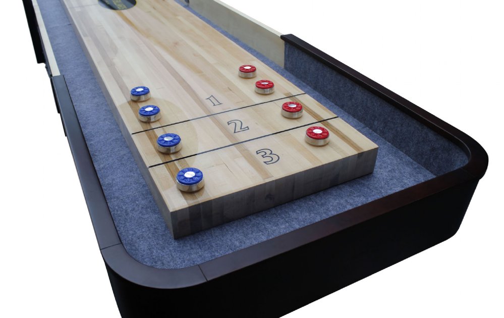 "The Pro" Shuffleboard Table with Electronic Scoring by Berner Billiards, 12ft, 14ft, 16ft, 18ft, 22ft - Planet Game Rooms