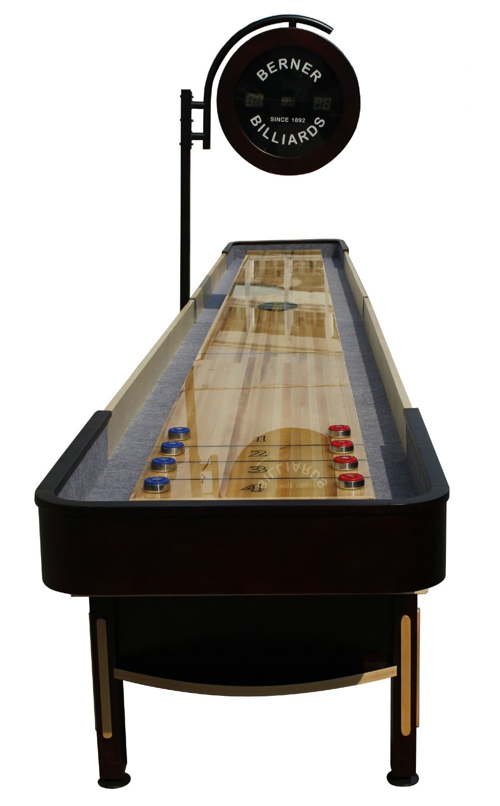 "The Pro" Shuffleboard Table with Electronic Scoring by Berner Billiards, 12ft, 14ft, 16ft, 18ft, 22ft - Planet Game Rooms