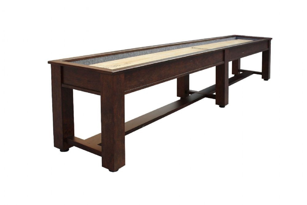 "The Rustic" Shuffleboard Table by Berner Billiards in Walnut - Planet Game Rooms