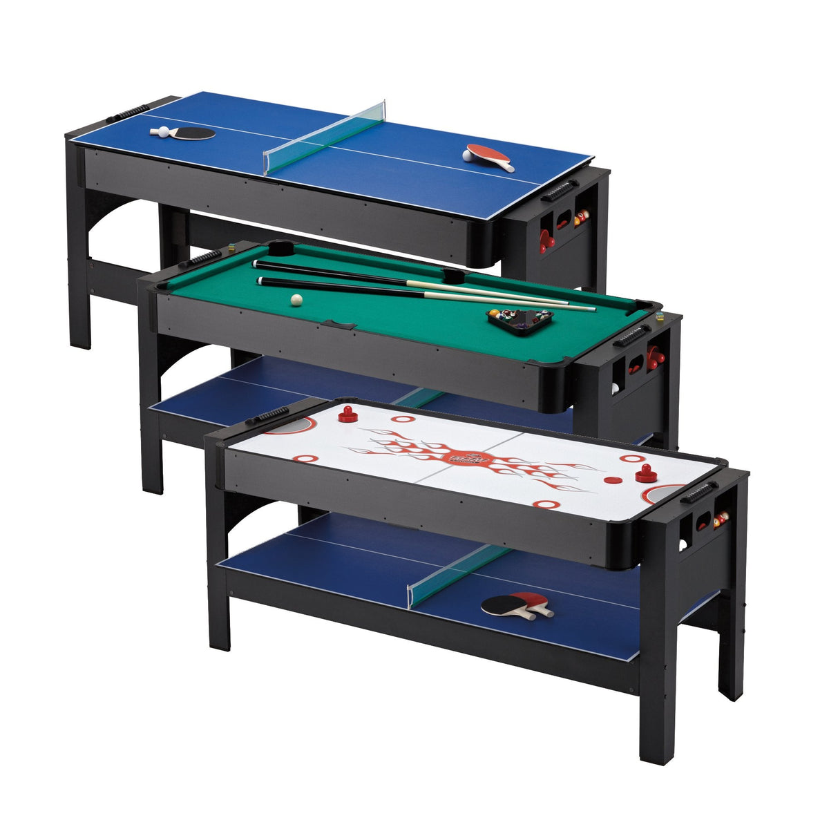Fat Cat 3-in-1 6&#39; Flip Multi-Game Table.