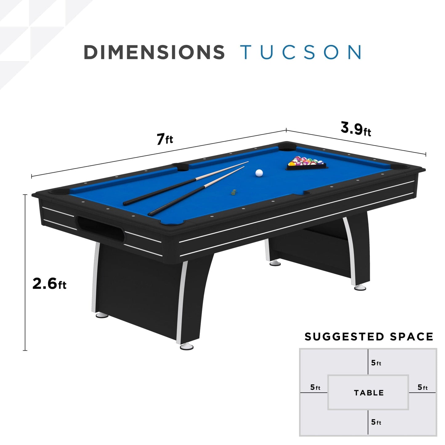 Fat Cat Tucson MMXI 7 ft Billiard Table with Ball Return - Planet Game Rooms