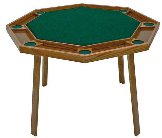 8-Player 48" Folding Poker Wood Poker Game Table #9W By Kestell - Planet Game Rooms